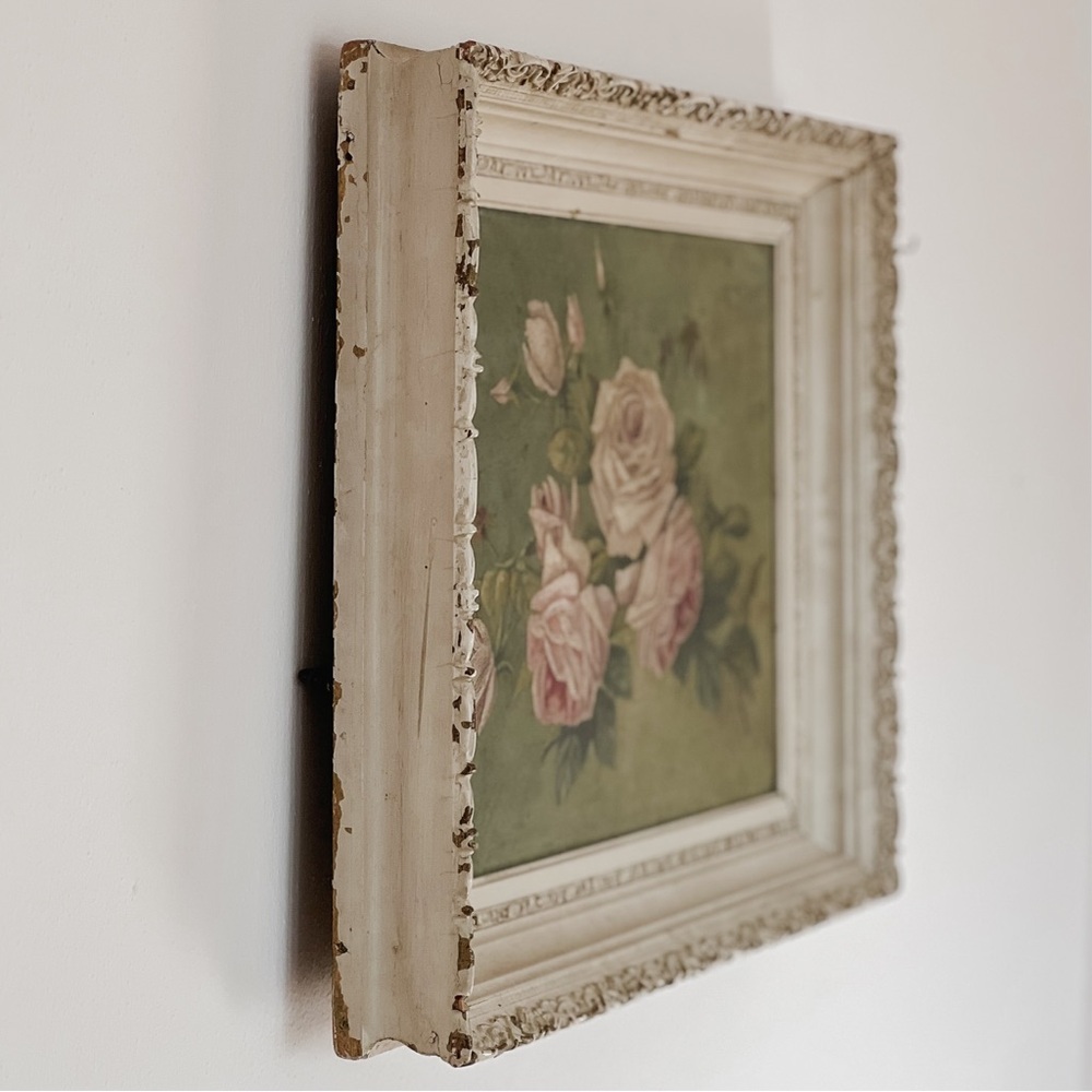 Stunning Antique Roses Oil Painting shabby Roses Still Life - Picture 8 of 14